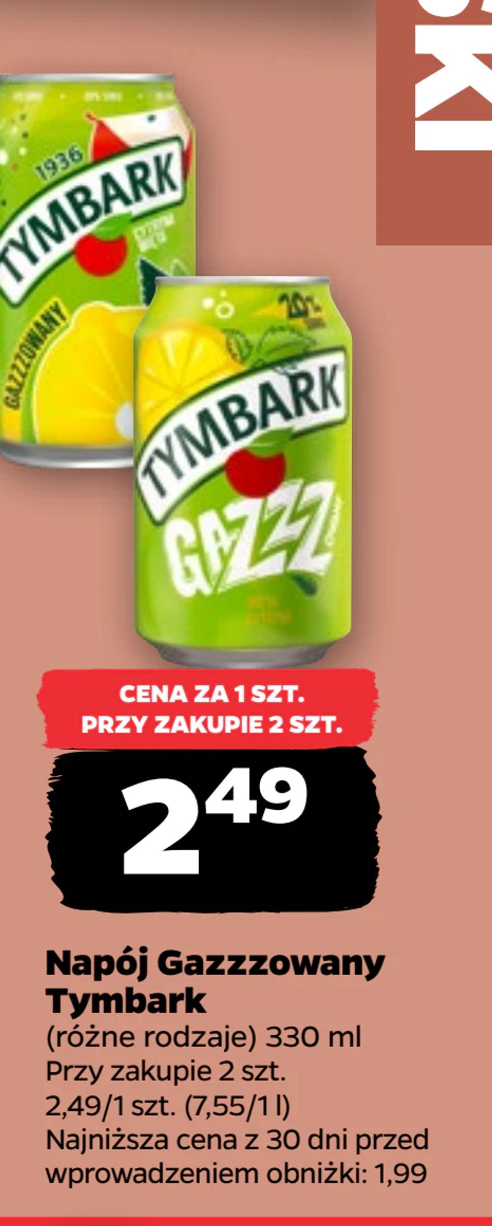 Napój Gazzzowany Tymbark
