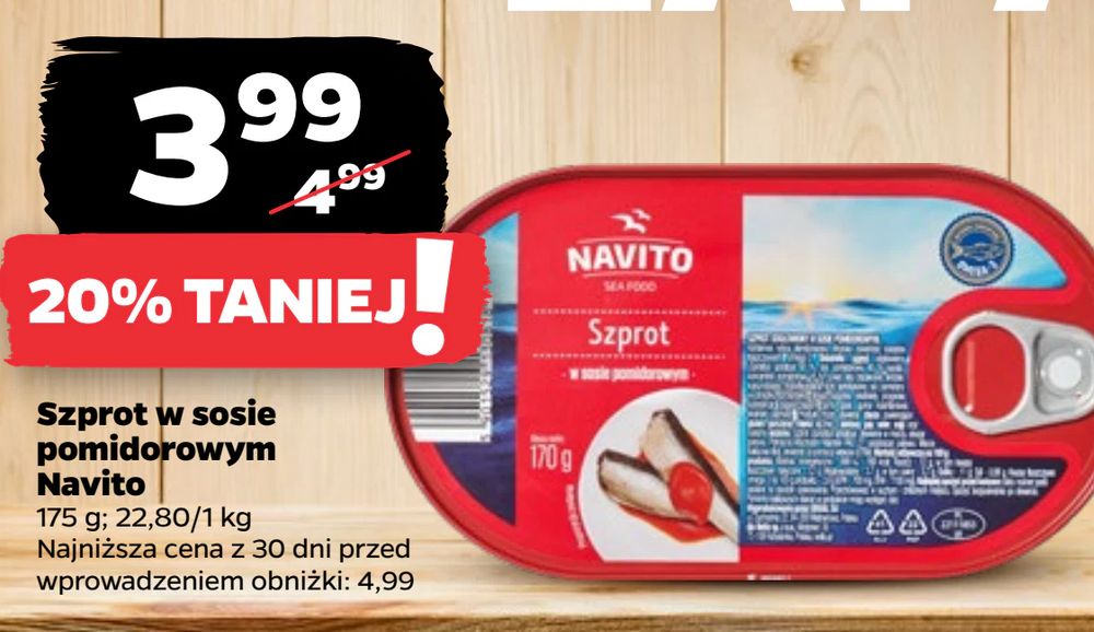 Szprot w sosie pomidorowym Navito