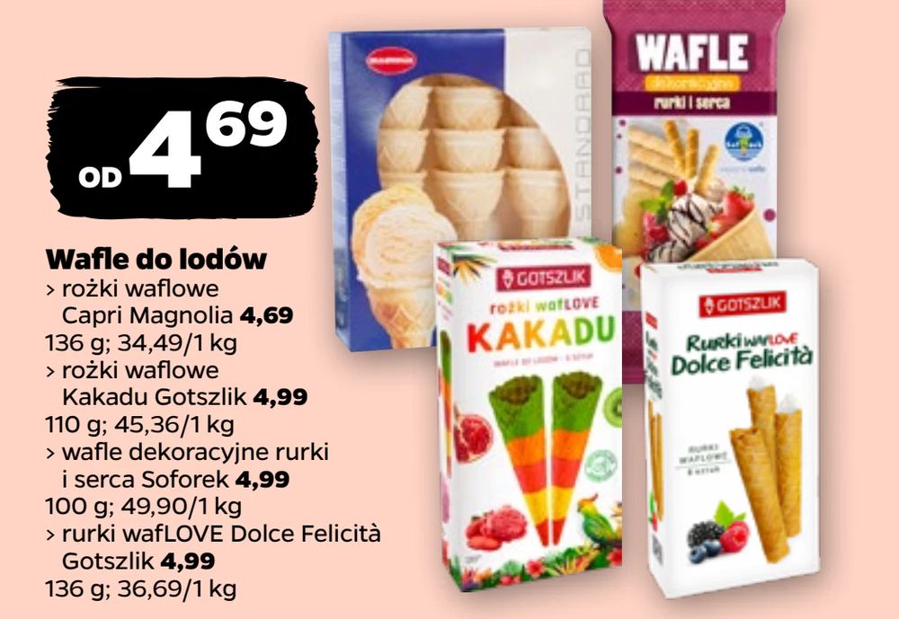 Wafle do lodów