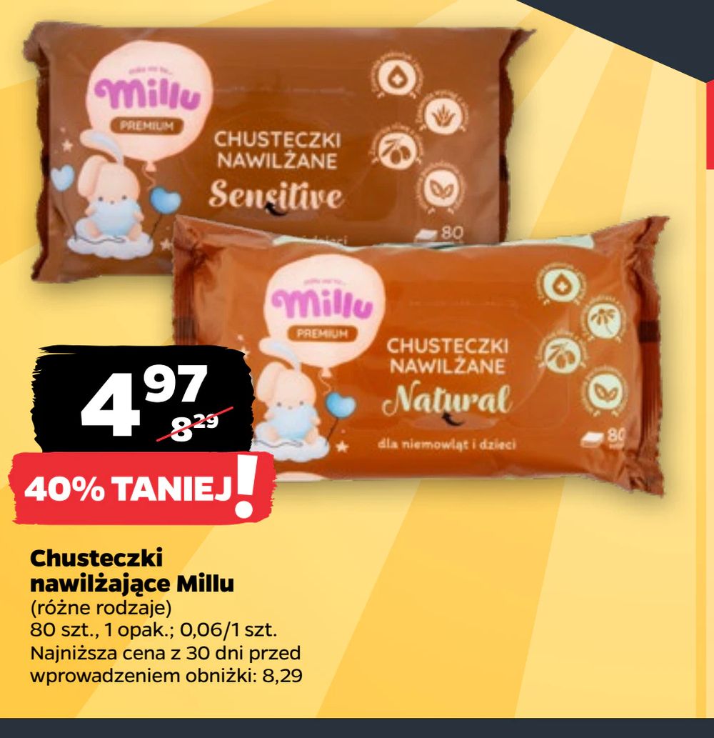 Chusteczki nawilżające Millu