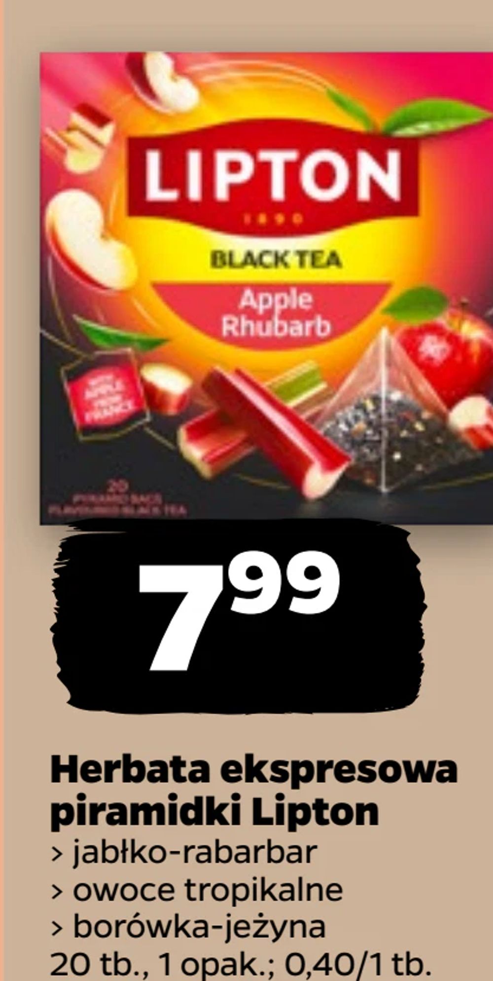Herbata ekspresowa piramidki Lipton