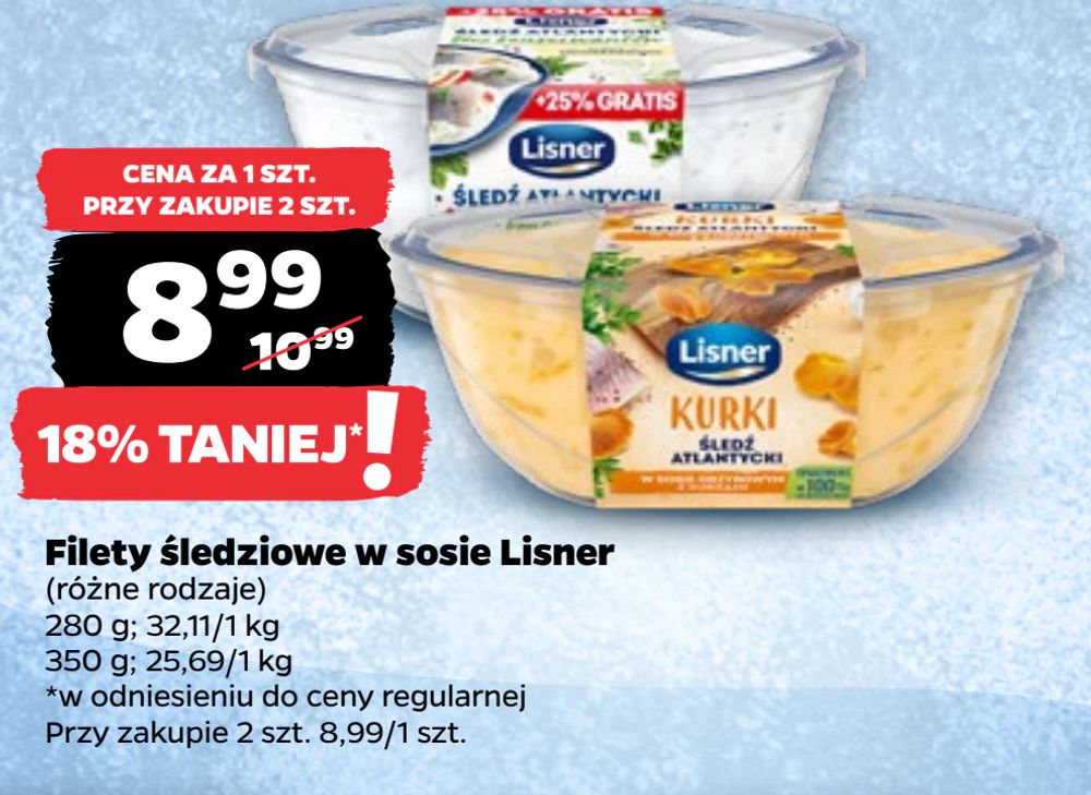 Filety śledziowe w sosie Lisner