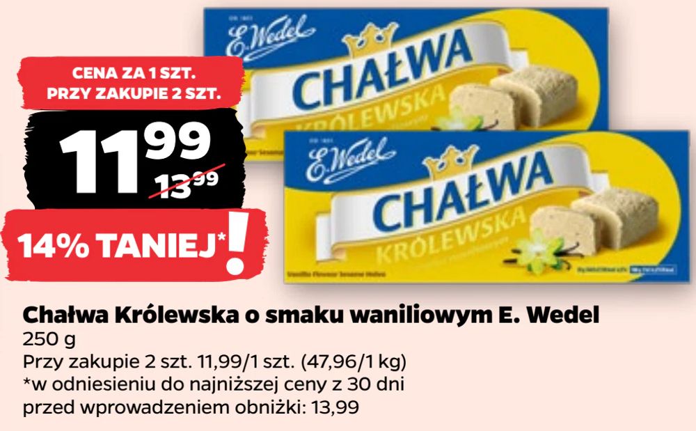 Chałwa Królewska o smaku waniliowym E. Wedel