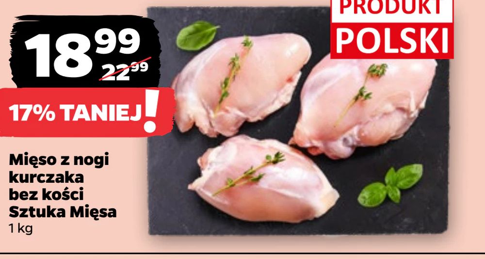 Mięso z nogi kurczaka bez kości Sztuka Mięsa