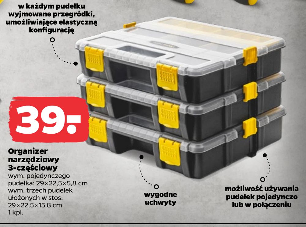 Organizer narzędziowy 3-częściowy