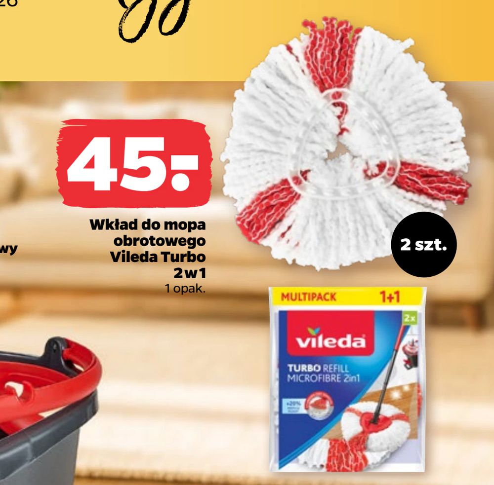 Wkład do mopa obrotowego Vileda Turbo 2 w 1