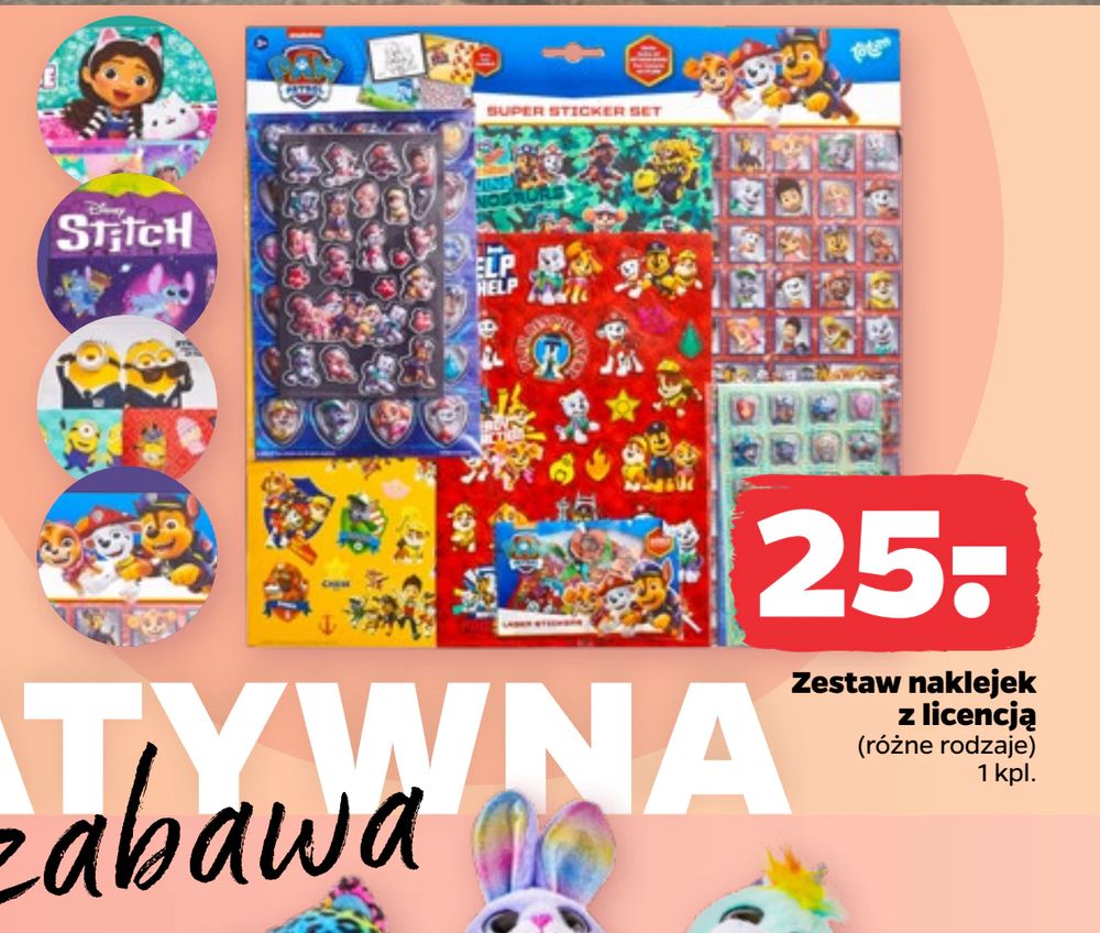 Zestaw naklejek z licencją