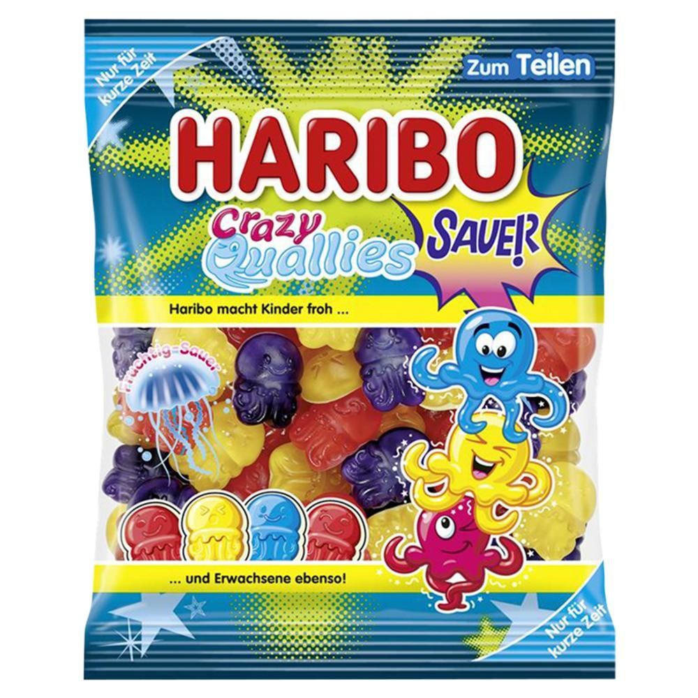 Haribo Crazy Quallies Żelko-pianki o smaku owocowym 160 g
