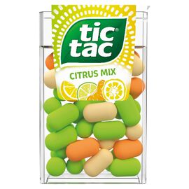Tic Tac Drażetki o smaku owoców yuzu, mandarynki, cytryny oraz cytryny-limetki 18 g