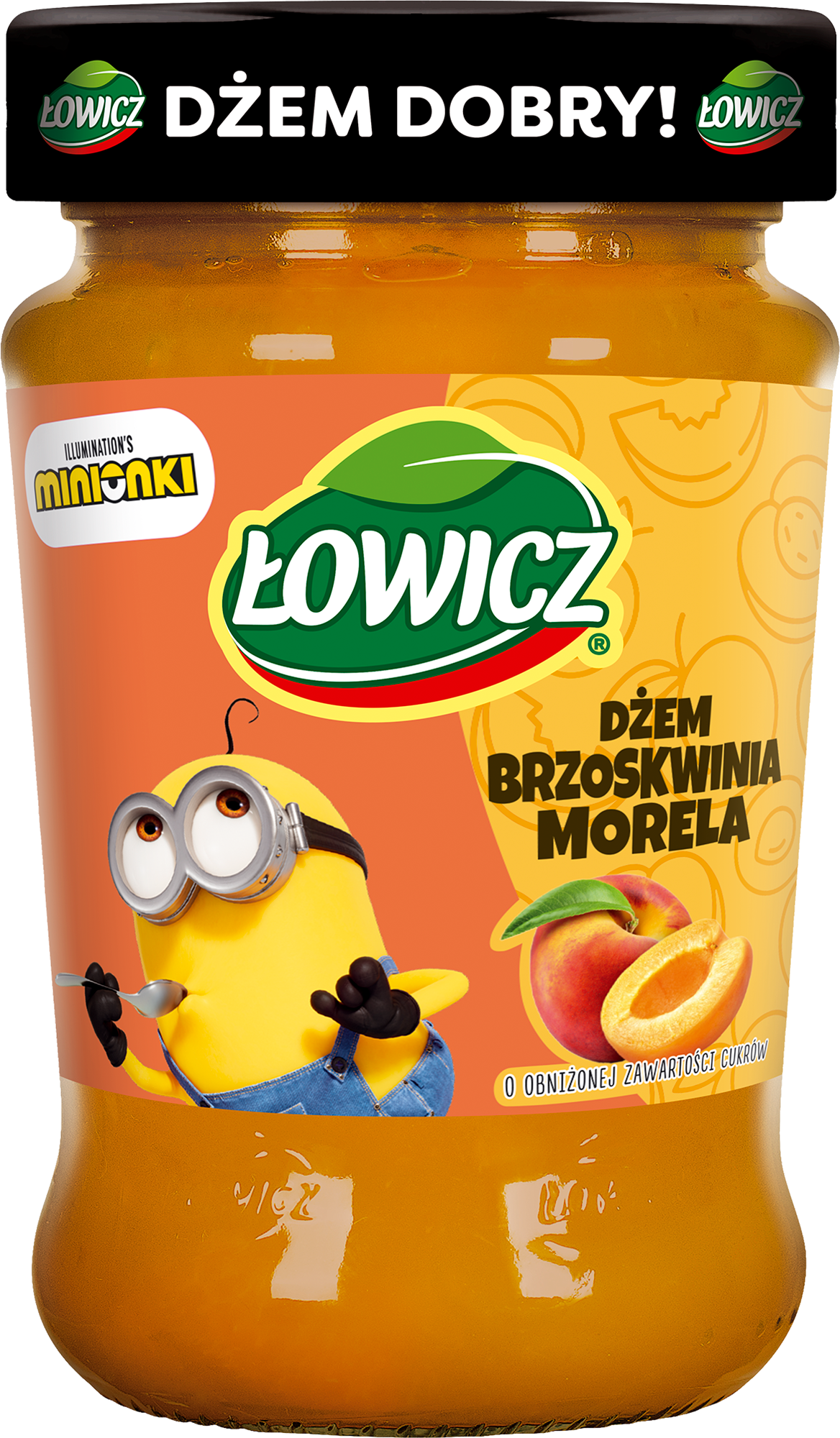 Dżem MINIONKI brzoskwiniowo-morelowy (o obniżonej zawartości cukrów)