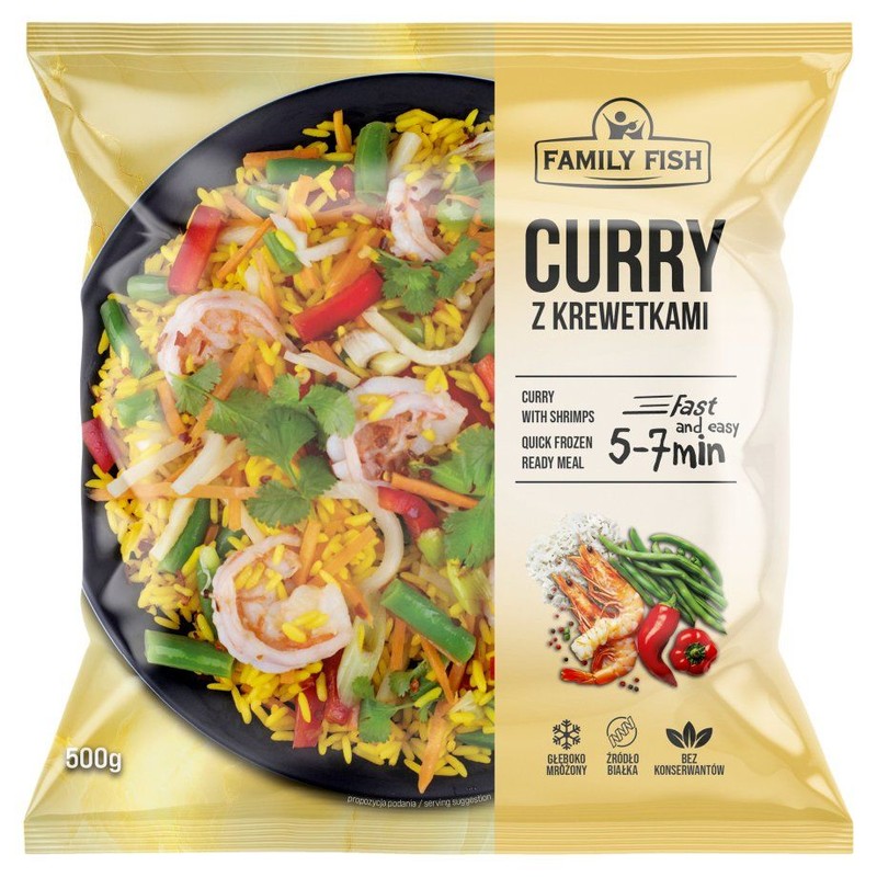 Curry z krewetkami  Family Fish 500 g