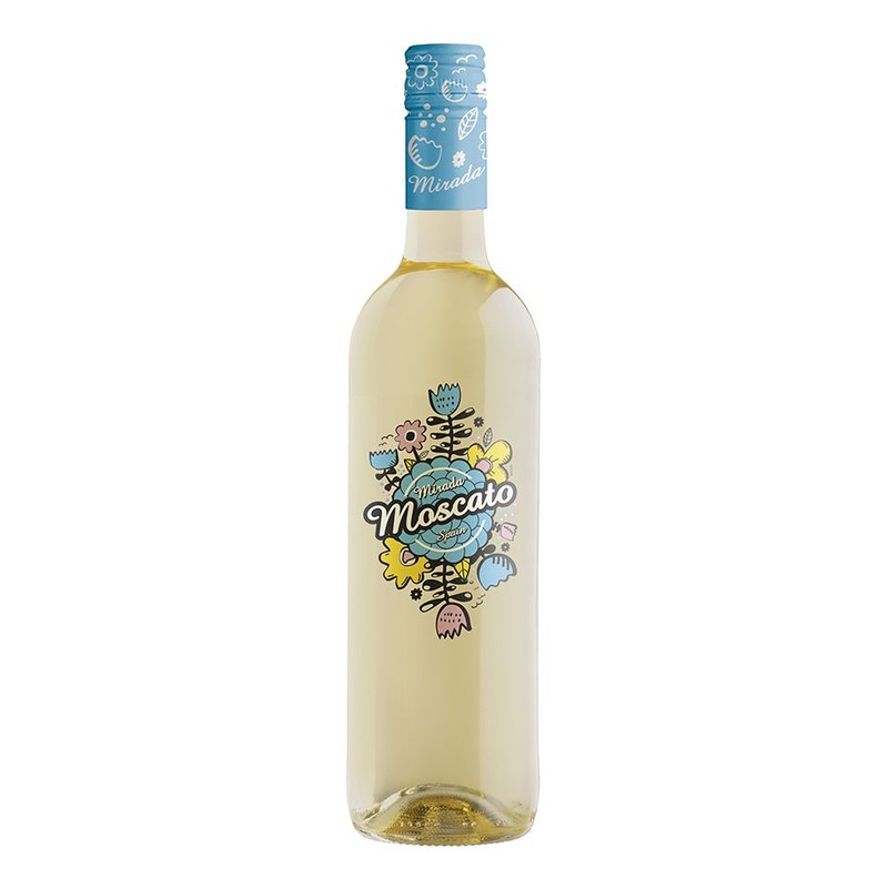 Wino białe słodkie Moscata alk.7% obj. Mirada 750 ml