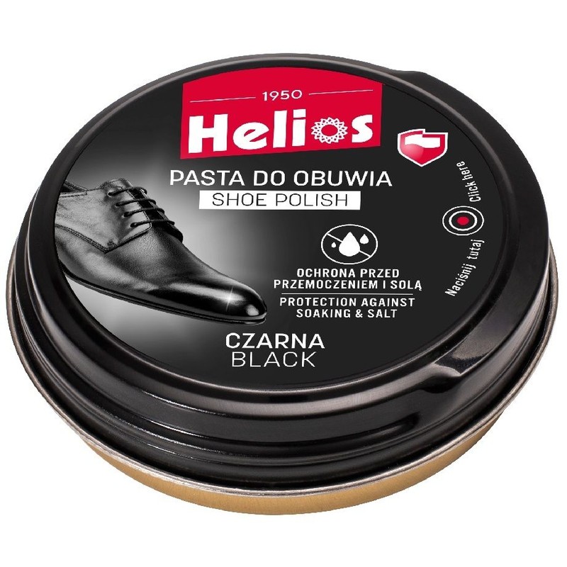 Pasta do butów czarna Helios 40 ml