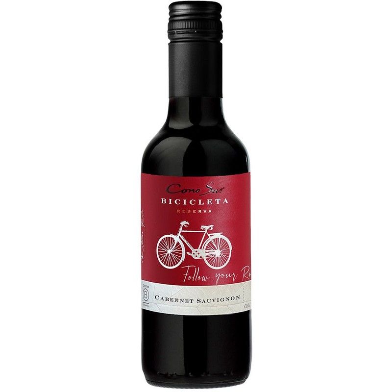 Wino chilijskie czerwone wytrawne Bicicleta Cabernet Sauvignon alk. 13,5% obj. Cono Sur 0,187l