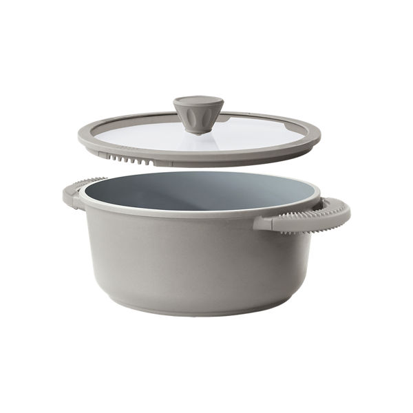 Garnek aluminiowy z pokrywką 28 cm