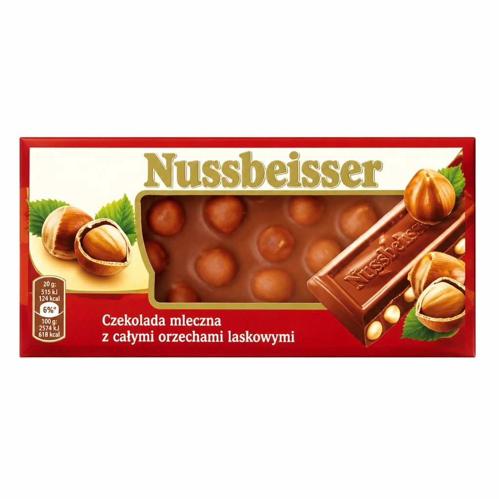 Czekolada mleczna z całymi orzech Nussbeisser 100g