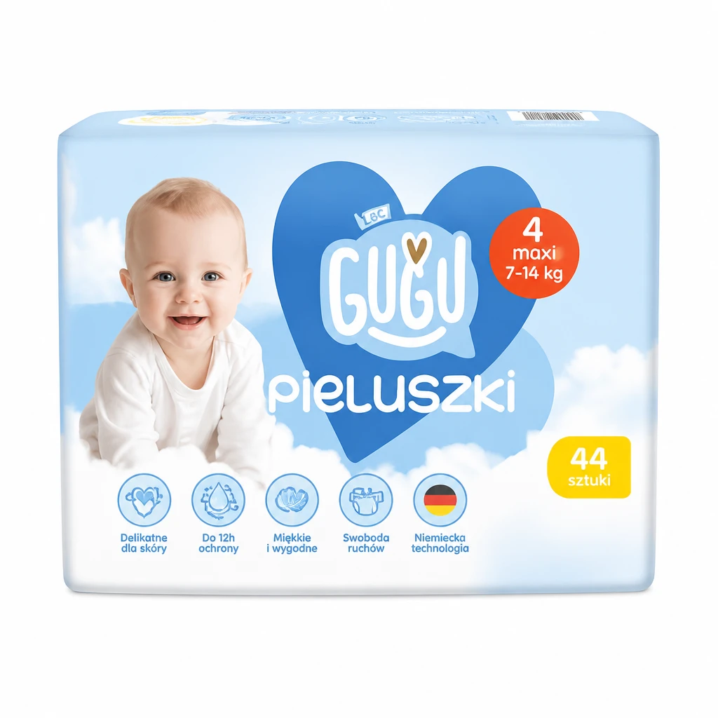 Pieluchy 4 maxi 7-14kg L&C Gugu 44szt