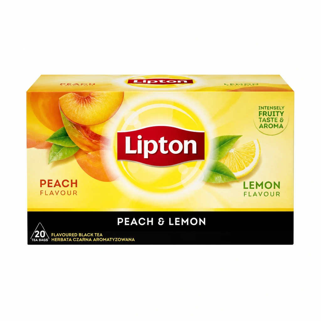 Herbata czarna arom peach/lemon Lipton 20x1,7g mix