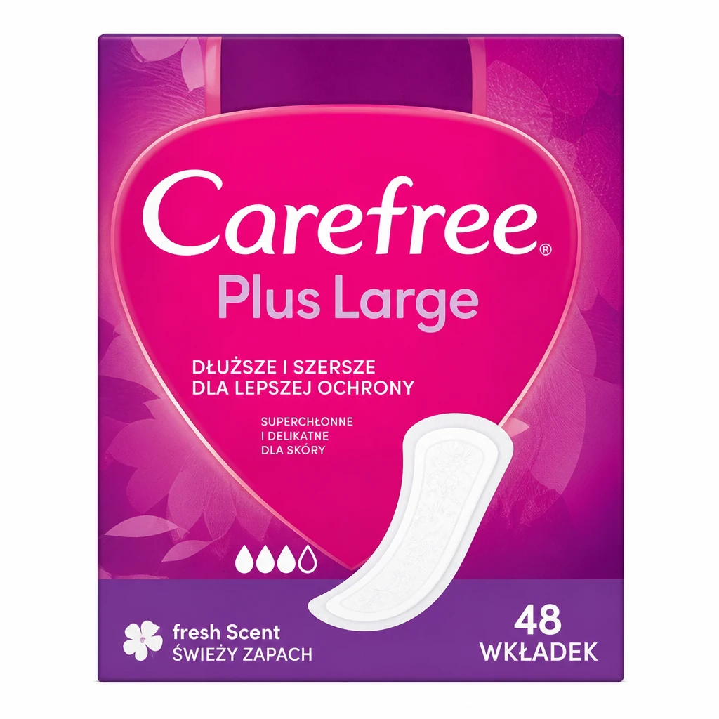 Wkładki hig. Carefree plus large fresh 48szt