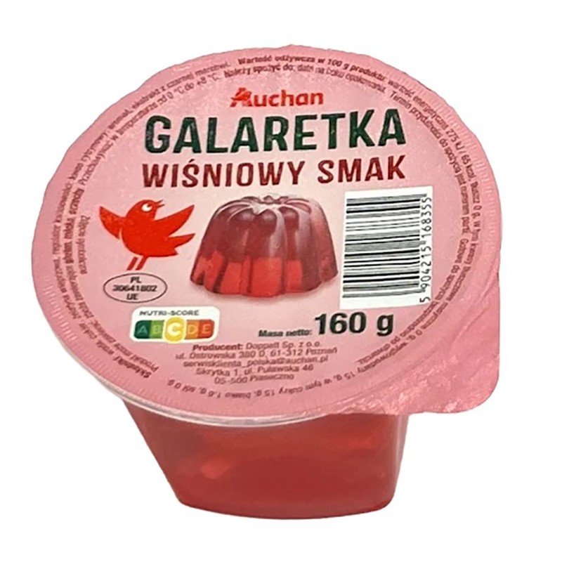 Galaretka wiśniowy smak Auchan 160 g