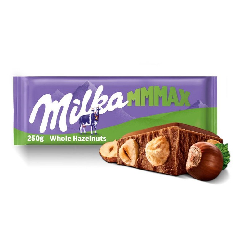 Czekolada mleczna MMMax Whole Hazelnuts Milka 250 g