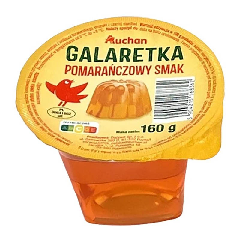 Galaretka pomarańczowy smak Auchan 160 g