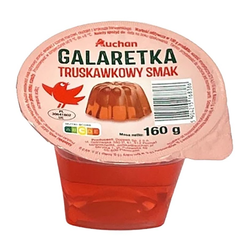 Galaretka truskawkowy smak Auchan 160 g