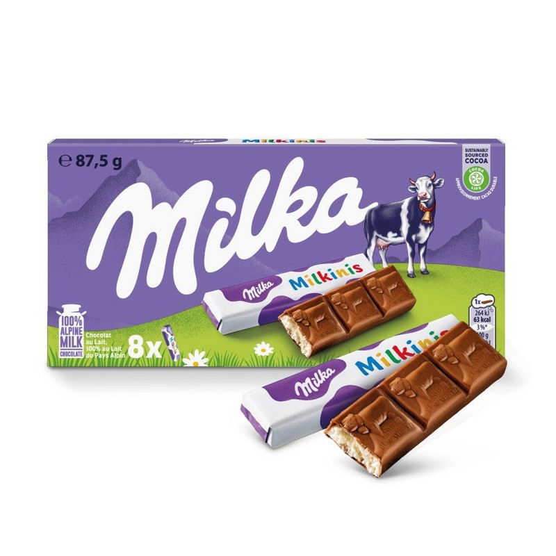 Batoniki z mlecznej czekolady Milkinis Milka 87,5 g