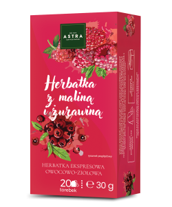 Herbatka owocowo-ziołowa z maliną i żurawiną (20 tor.)