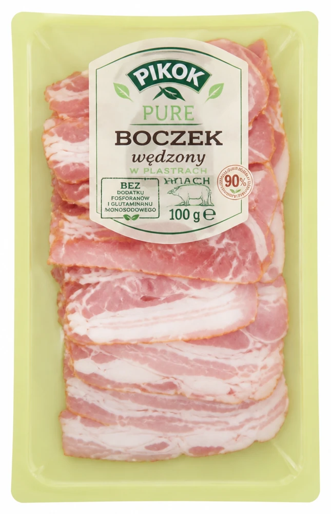 PIKOK PURE Boczek wędzony w plastrach