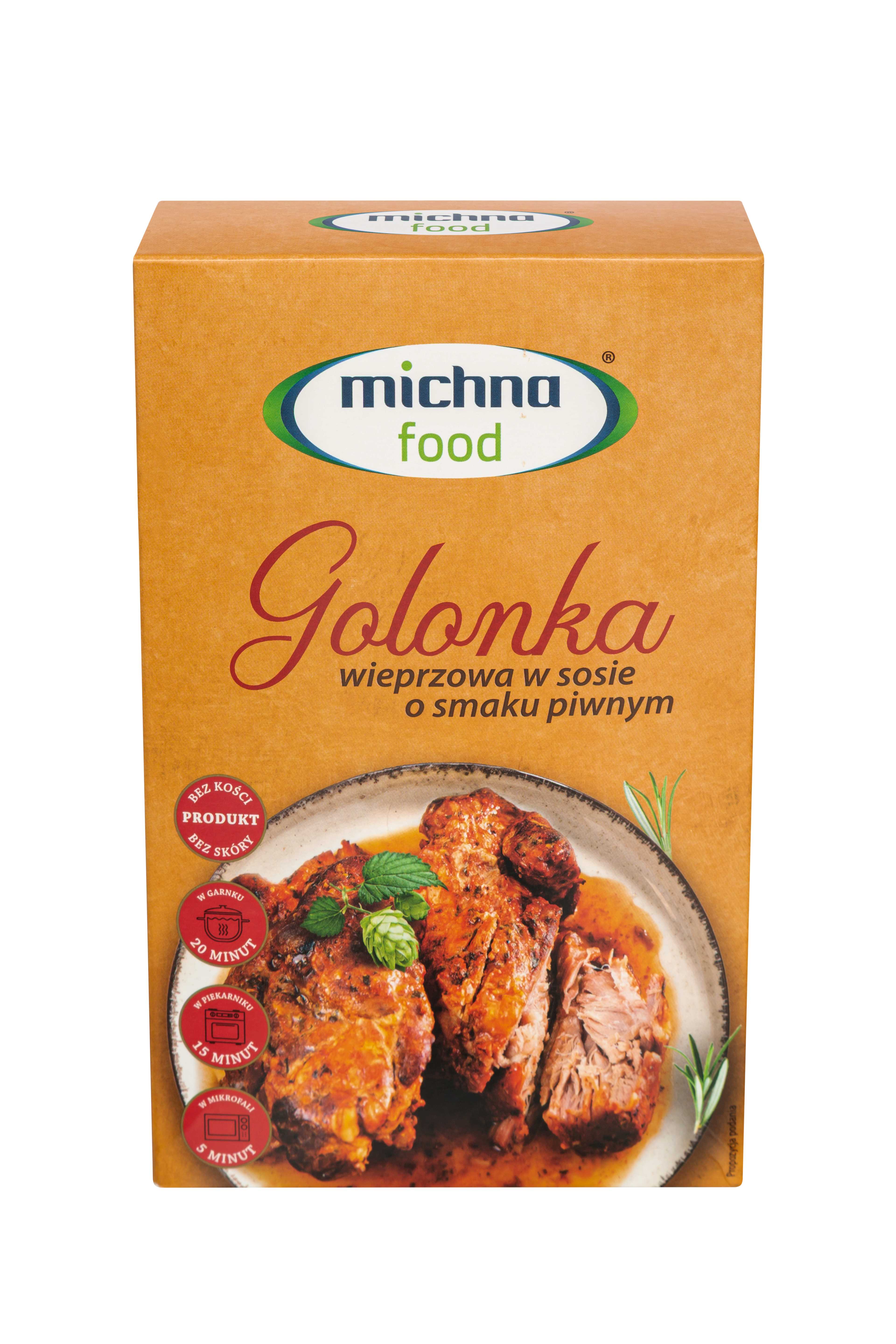 Michna Food Golonka Wieprzowa Bez Kości, Bez Skóry, W Sosie O Smaku Piwnym Ok 0,5 Kg