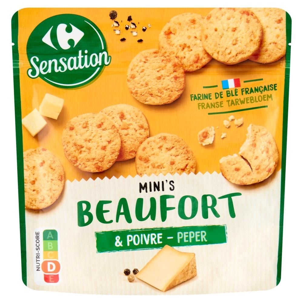 Carrefour Sensation Ciasteczka z serem Beaufort 100 g