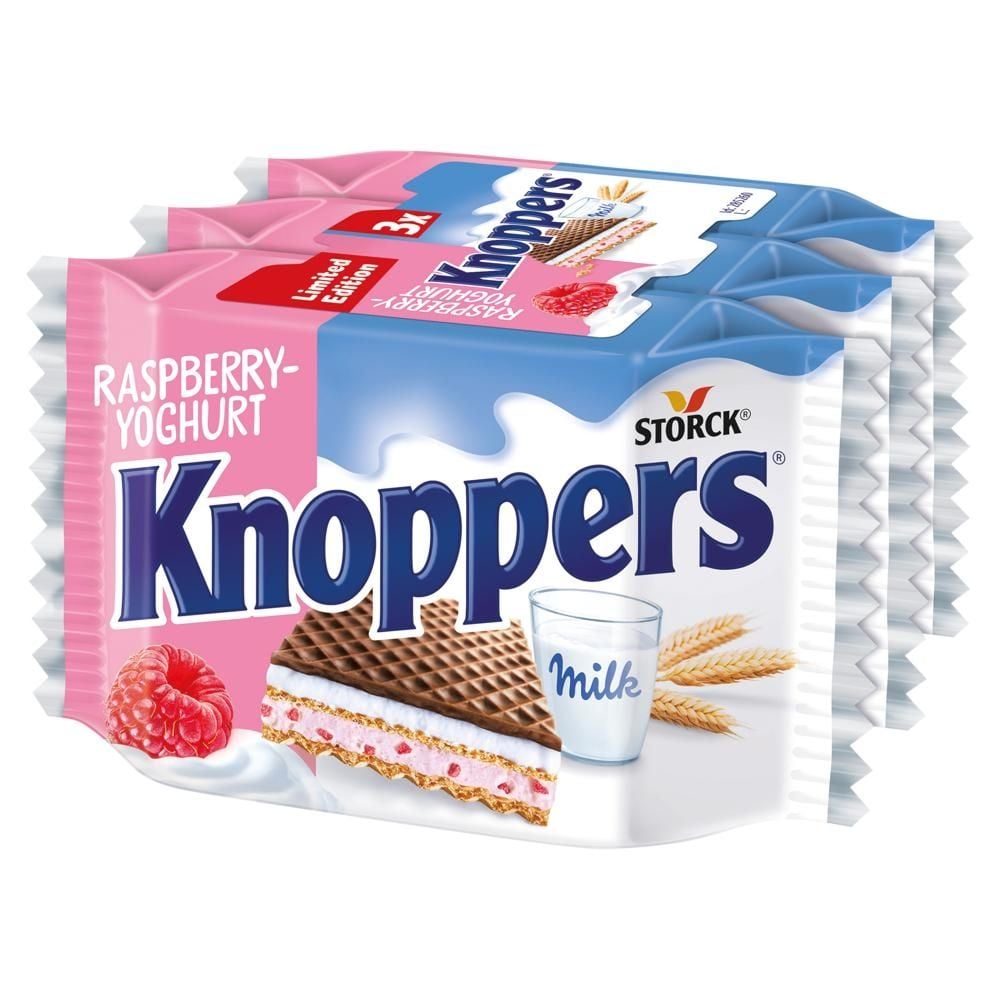 Knoppers Wafelek mleczno-malinowo-jogurtowy 3 x 25 g