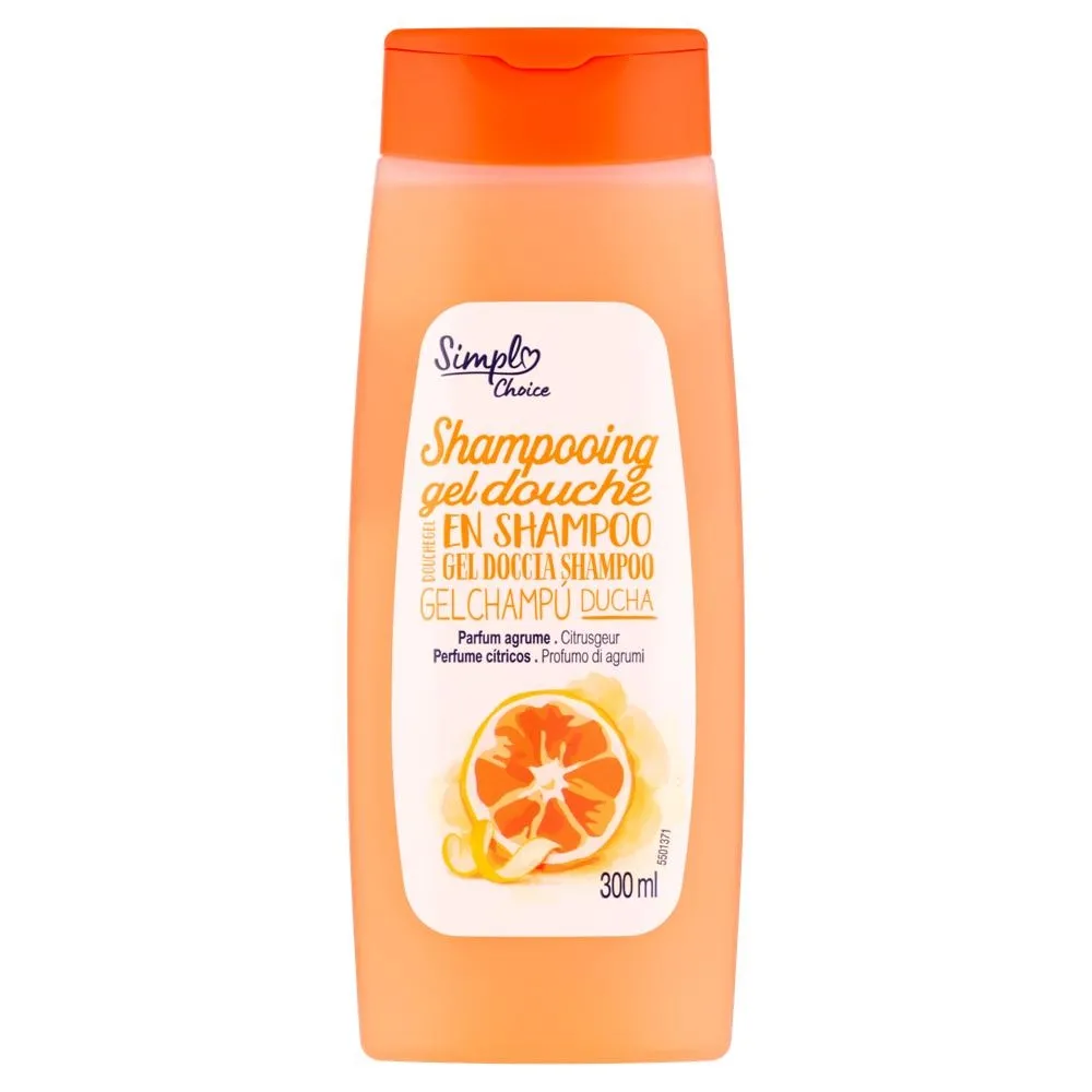 Simpl Choice Szampon i żel pod prysznic zapach cytrusowy 300 ml