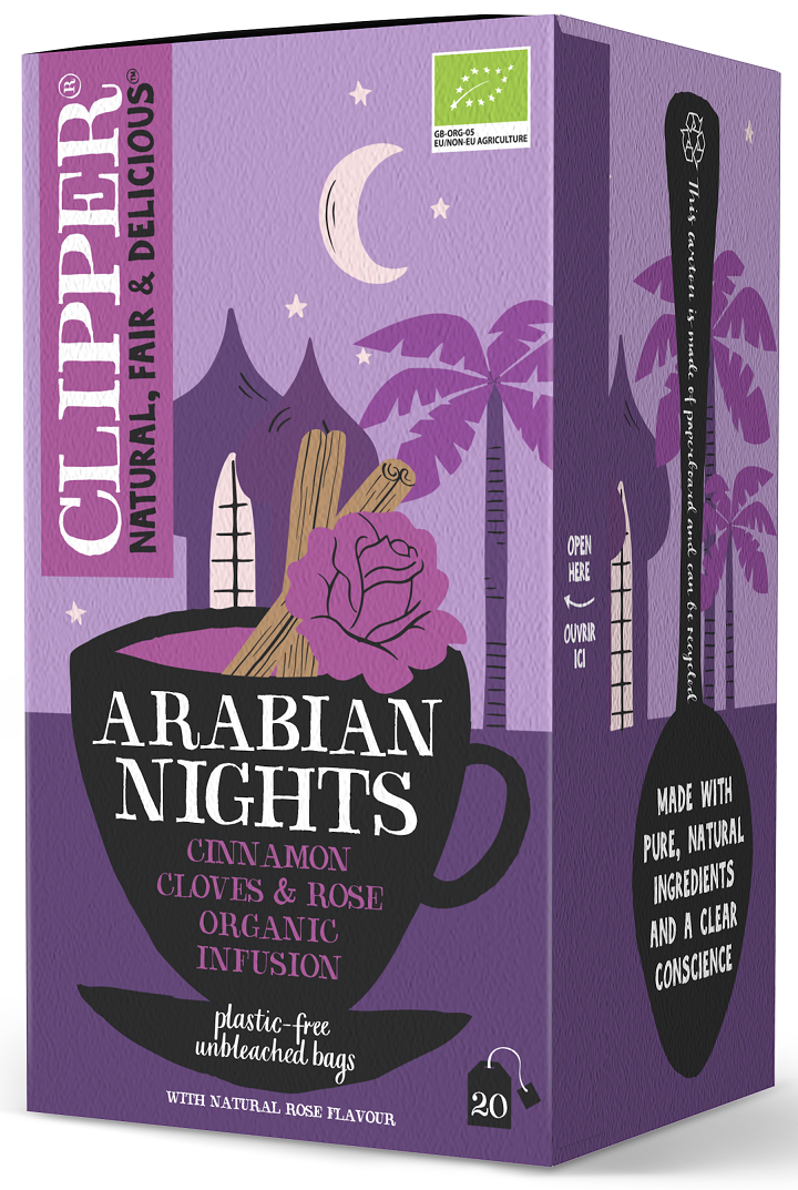 Herbatka ziołowo-owocowa ARABIAN NIGHTS z cynamonem goździkami i dziką różą BIO (20 tor. w sasz.)