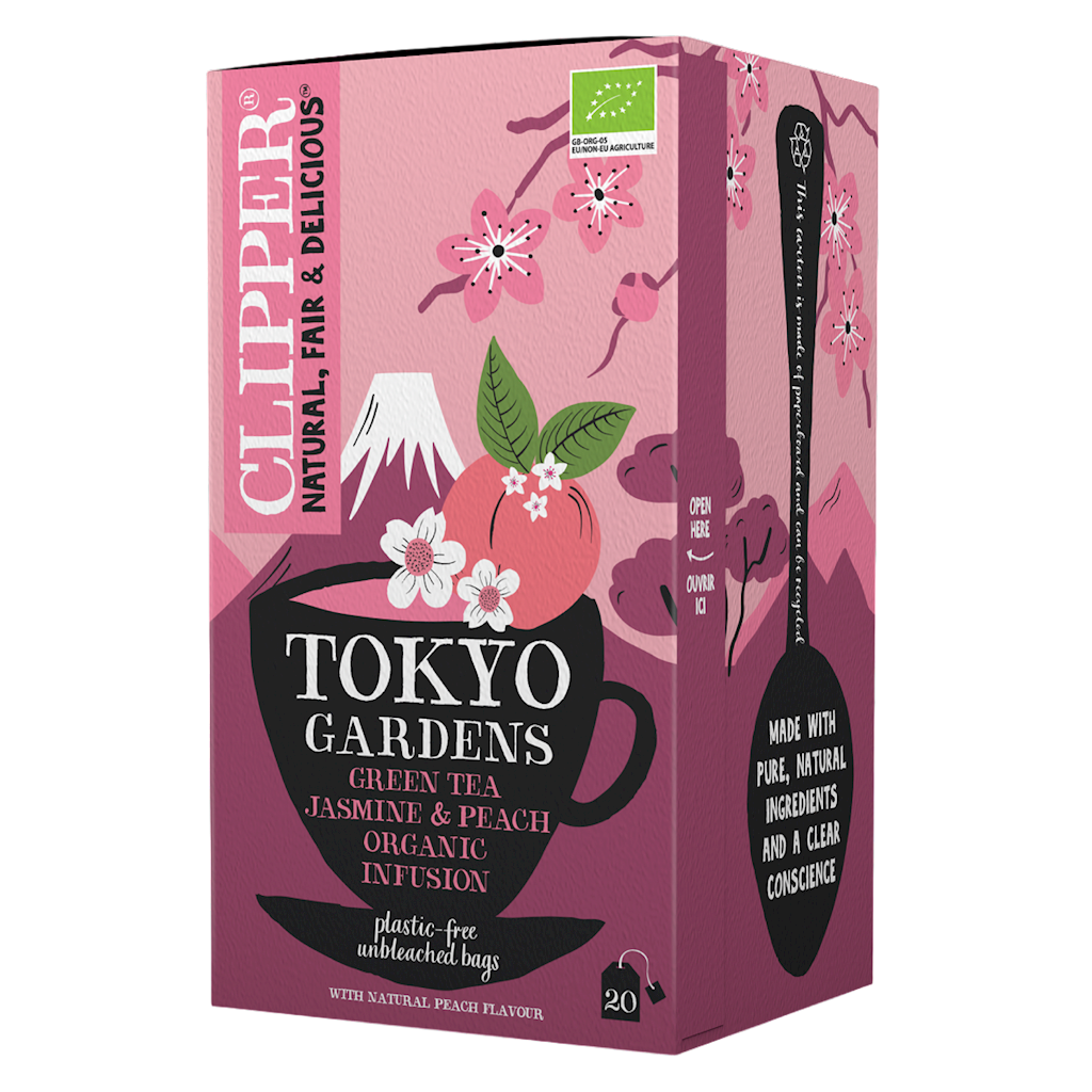 Herbata zielona jaśminowa TOKYO GARDENS z aromatem brzoskwini BIO (20 tor. w sasz.)