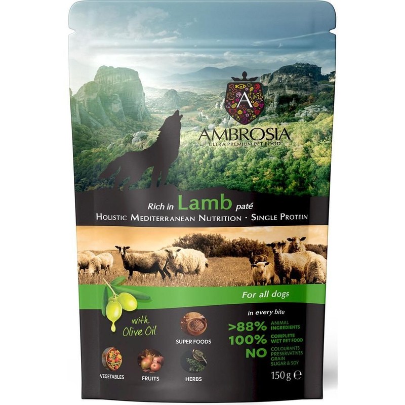 Karma mokra dla psów z jagnięciną Ambrosia 150 g