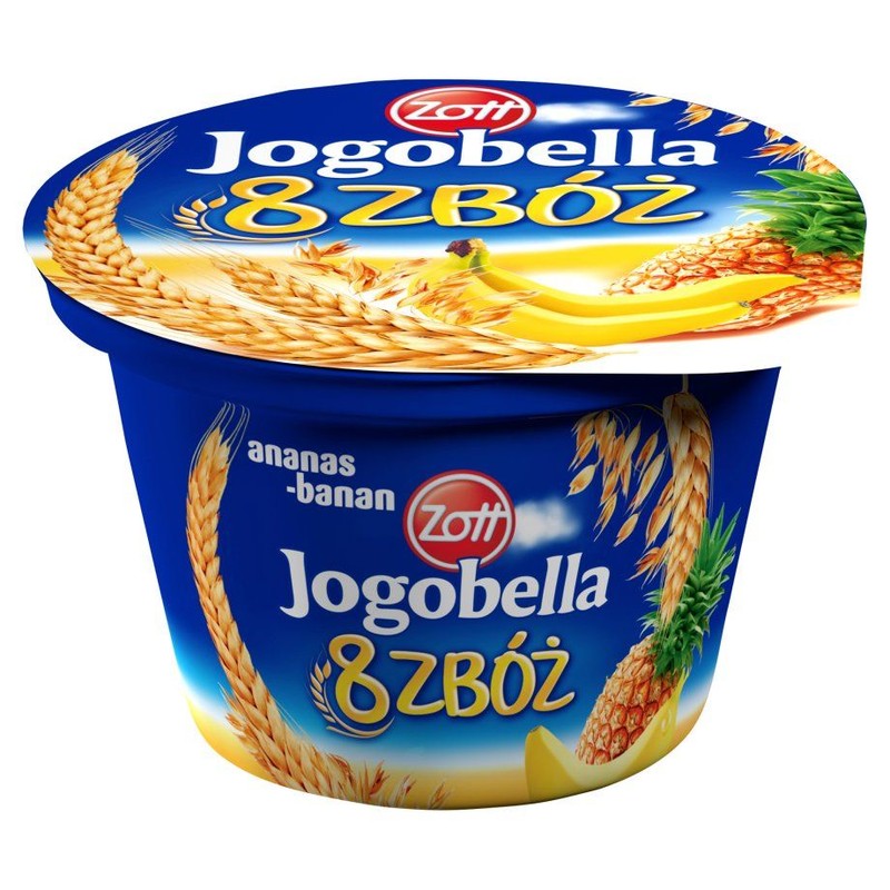 Jogobella 8 zbóż jogurt owocowy mix smakw Zott 200 g