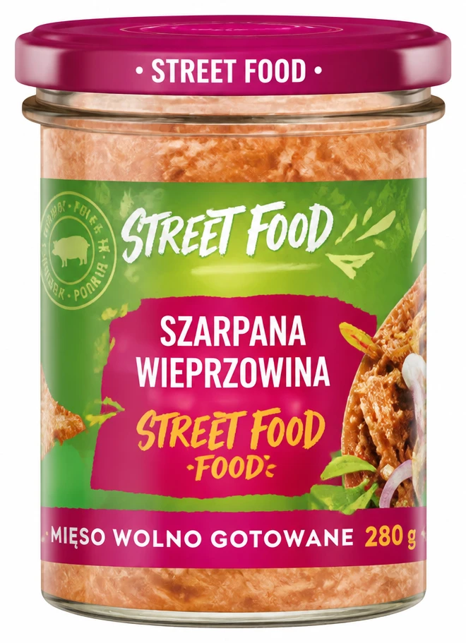 Szarpana wieprzowina Street Food