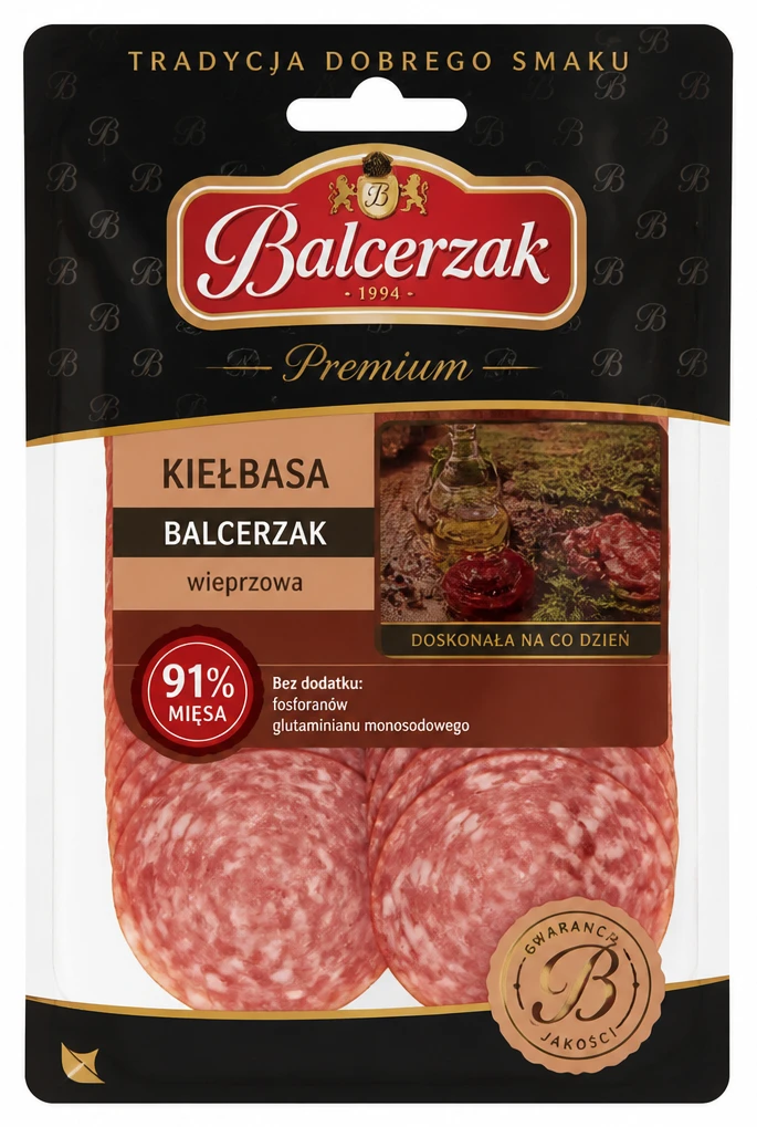 Kiełbasa BALCERZAK plastry wybrane rodzaje