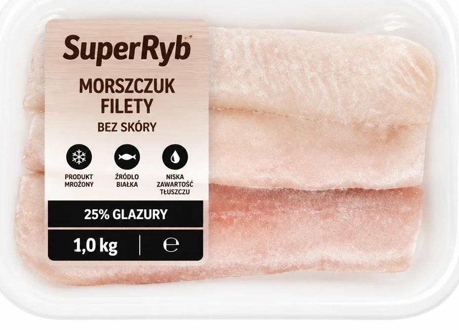 Morszczuk filety bez skóry 25% glazury