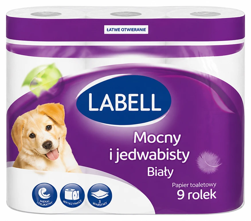 Papier toaletowy LABELL Mocny i jedwabisty Biały