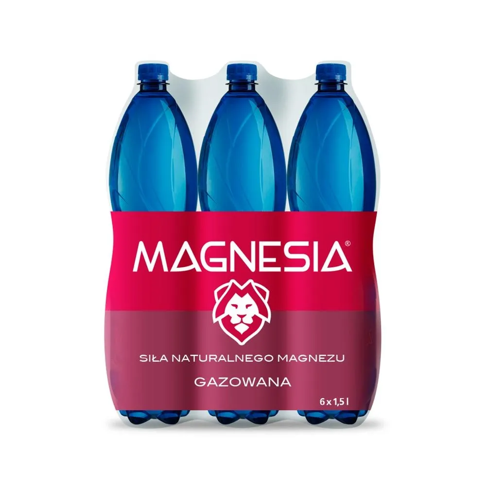 Magnesia Naturalna woda mineralna gazowana 6 x 1,5 l