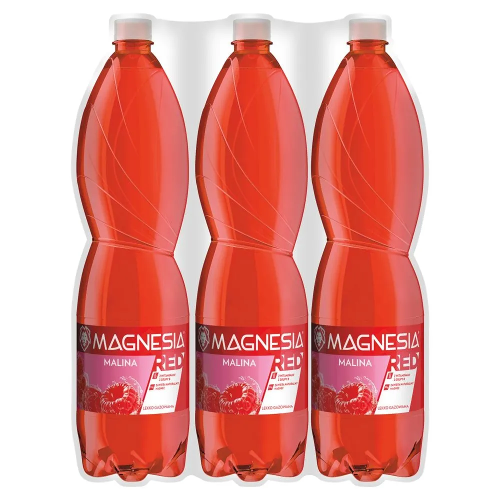 Magnesia Red Napój lekko gazowany malina 6 x 1,5 l
