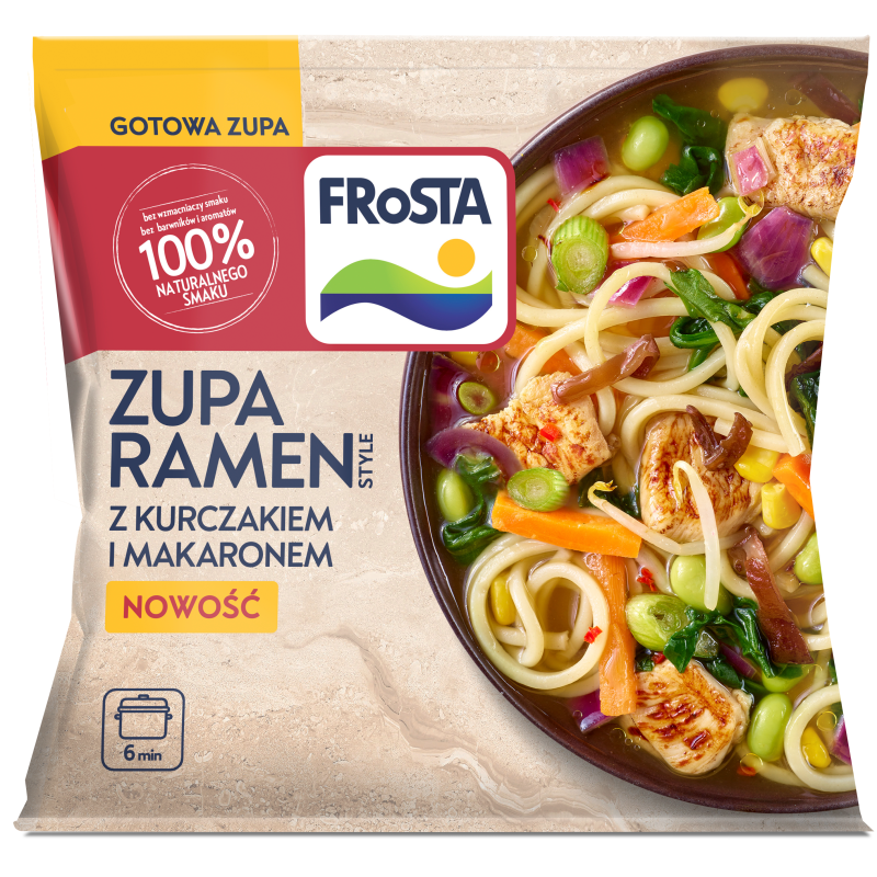 Zupa ramen style z kurczakiem i makaronem