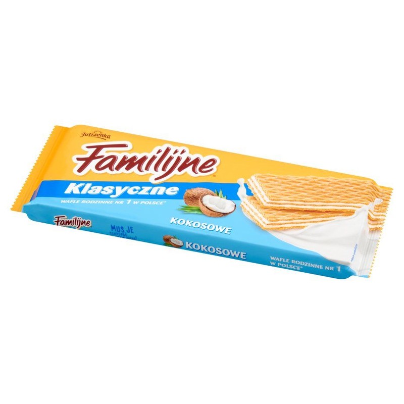 Wafle Familijne klasyczne kokosowe Jutrzenka 180 g