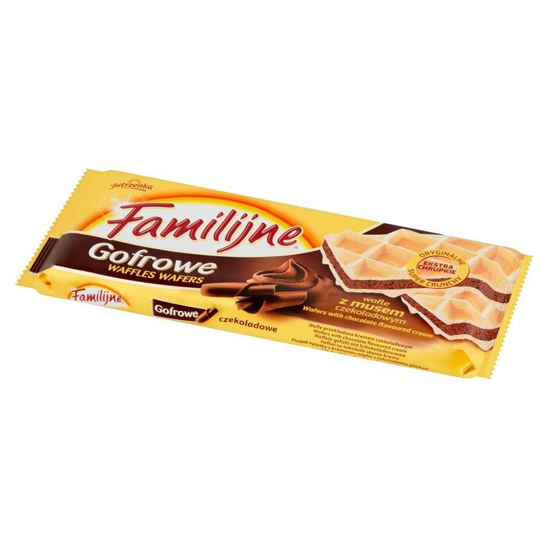 Wafle Familijne Gofrowe z musem czekoladowym Jutrzenka 130 g