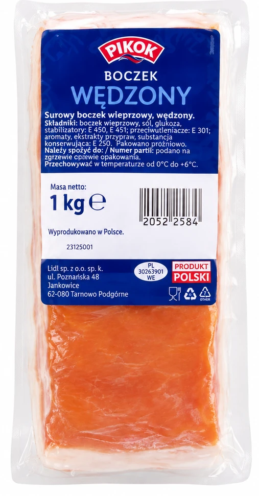 PIKOK Boczek surowy wędzony