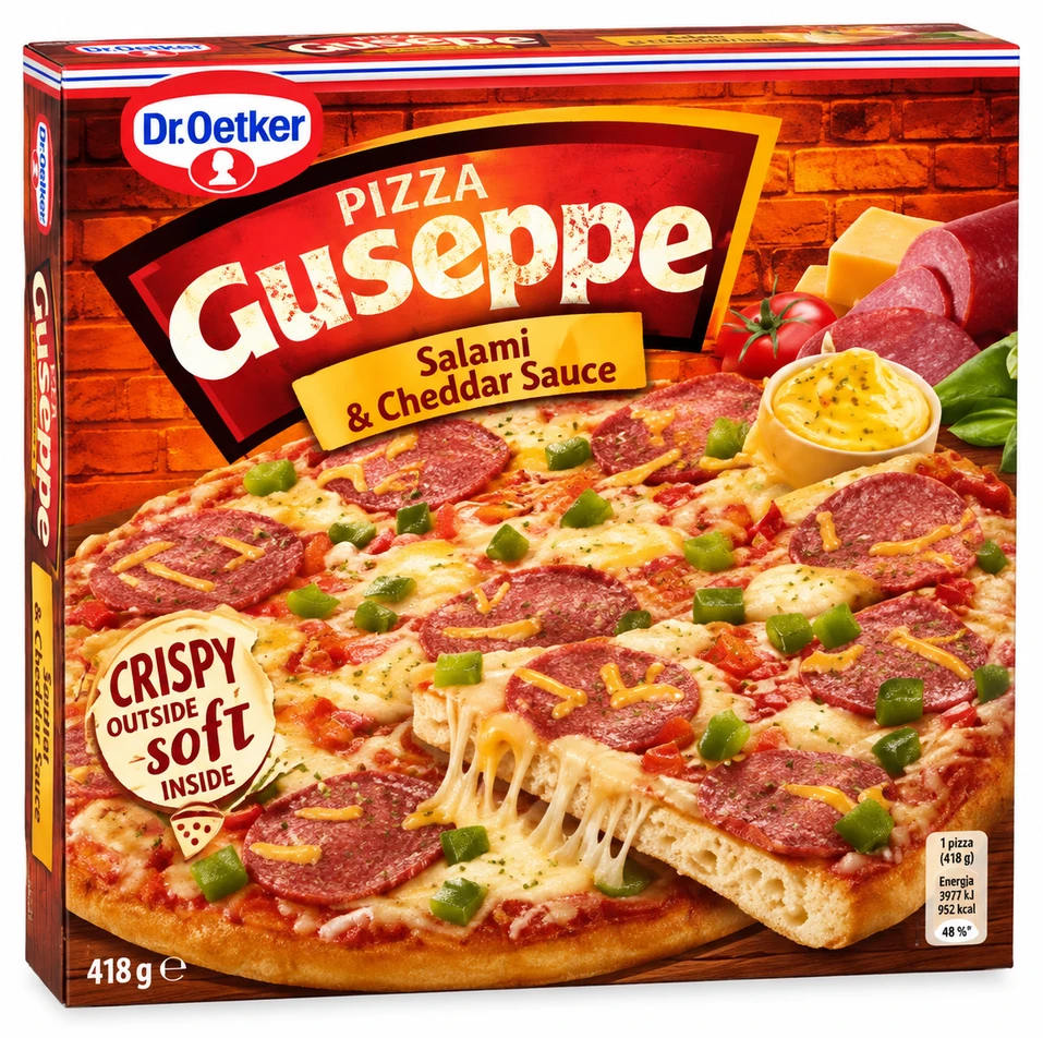 DR. OETKER Pizza Guseppe salami & cheddar sauce