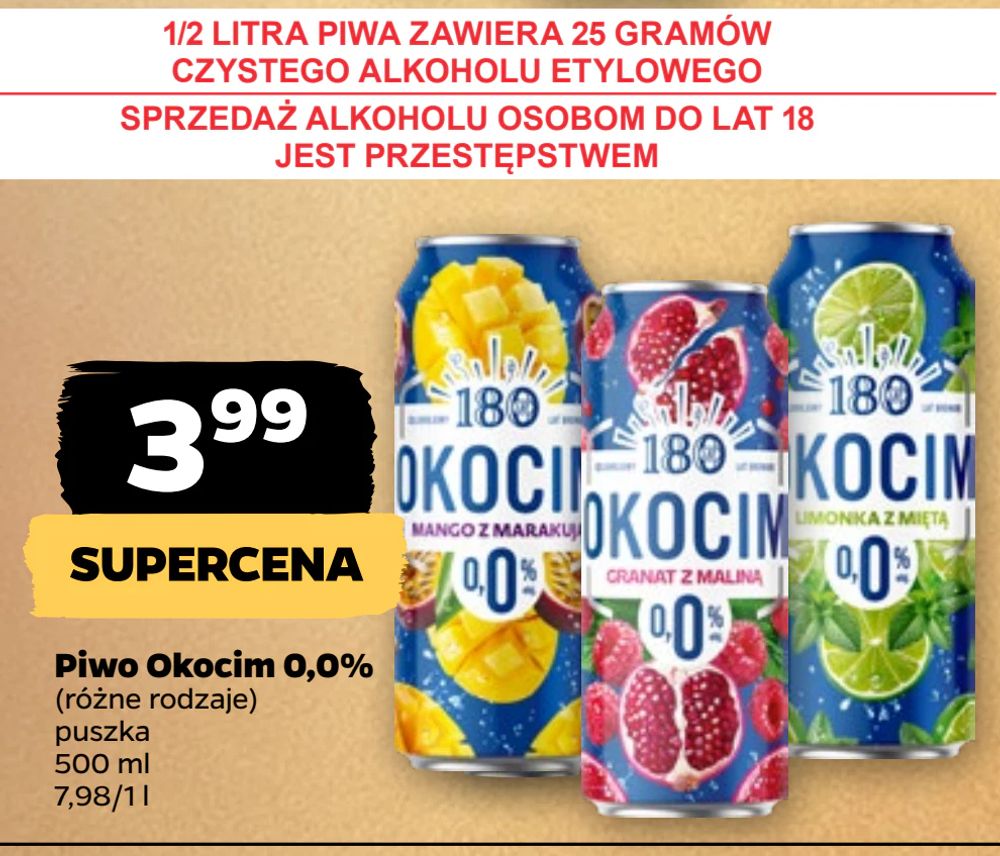 Piwo Okocim 0,0%